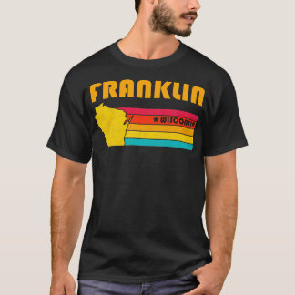 Camiseta Franklin Wisconsin Vintage angustiou Souvenir