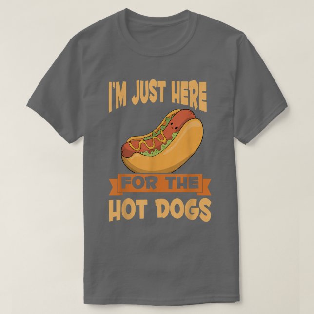 Camiseta Franks Sausage Engraçado Hotdog Estou Aqui Para O  (Frente do Design)