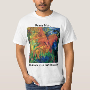 Camiseta Franz Marc Animais em Uma Paisagem Branca