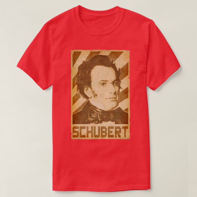 Camiseta Franz Schubert Retro Propaganda (Frente do Design)
