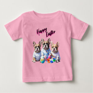 Camiseta Französische Bulldogge Feliz Páscoa French Bulldog
