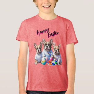 Camiseta Französische Bulldogge Feliz Páscoa French Bulldog
