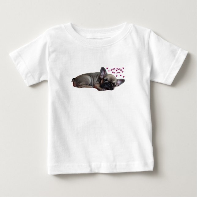 Camiseta Französische Bulldogge Herz French Bulldog (Frente)