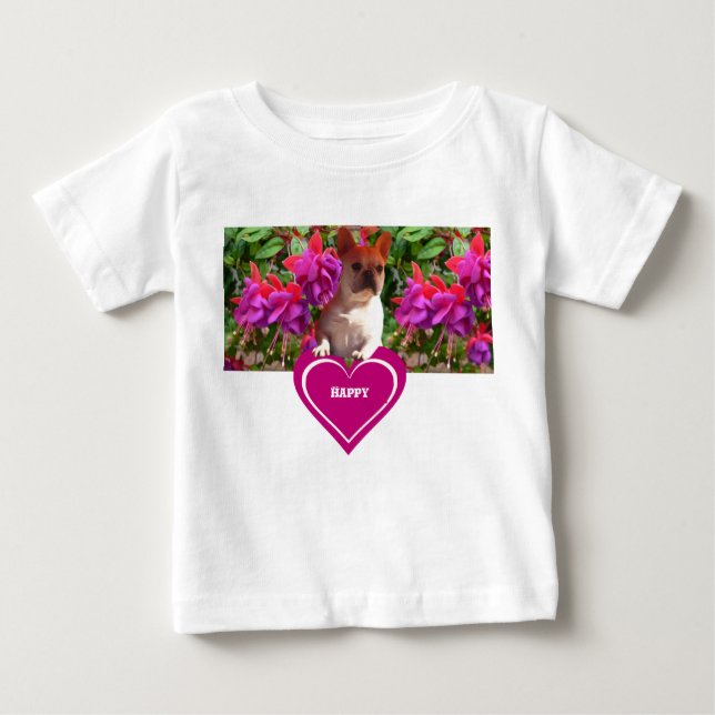 Camiseta Französische Bulldogge Herz French Bulldog Mutter (Frente)