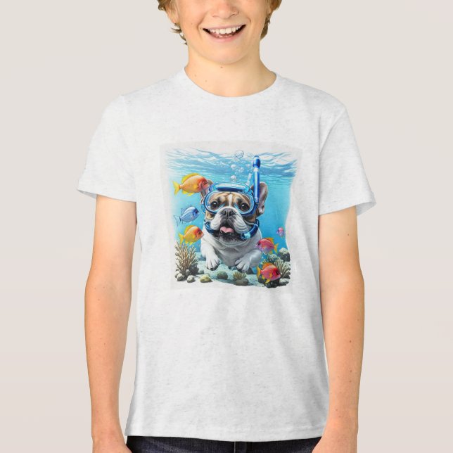 Camiseta Französische Bulldogge im Urlaub French Bulldog (Frente)