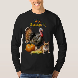 Camiseta Französische Bulldogge Thanksgiving French Bulldog