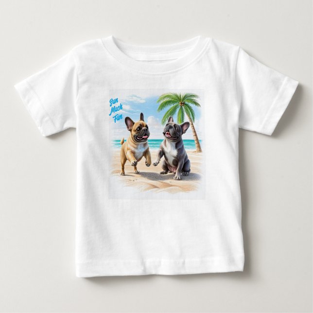 Camiseta Französische Bulldoggen Strand French Bulldog (Frente)