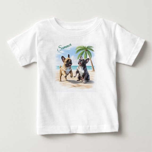 Camiseta Französische Bulldoggen Strand French Bulldog (Frente)