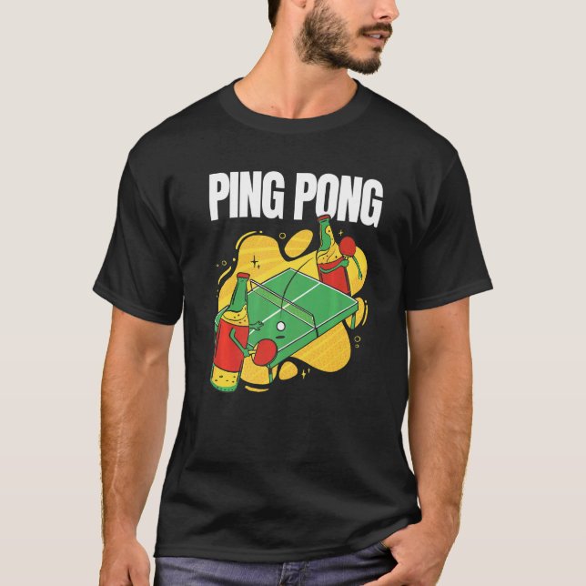 Camiseta Frasco De Cerveja Com Mesa Bat Beer Tocando (Frente)