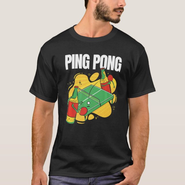 Camiseta Frasco De Cerveja Com Mesa Bat Beer Tocando (Frente)