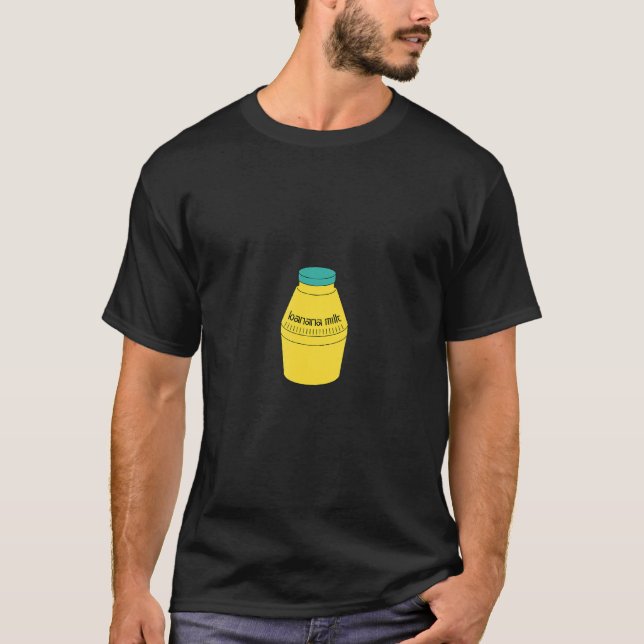 Camiseta Frasco de Leite de Banana Coreano Estilo Popular K (Frente)
