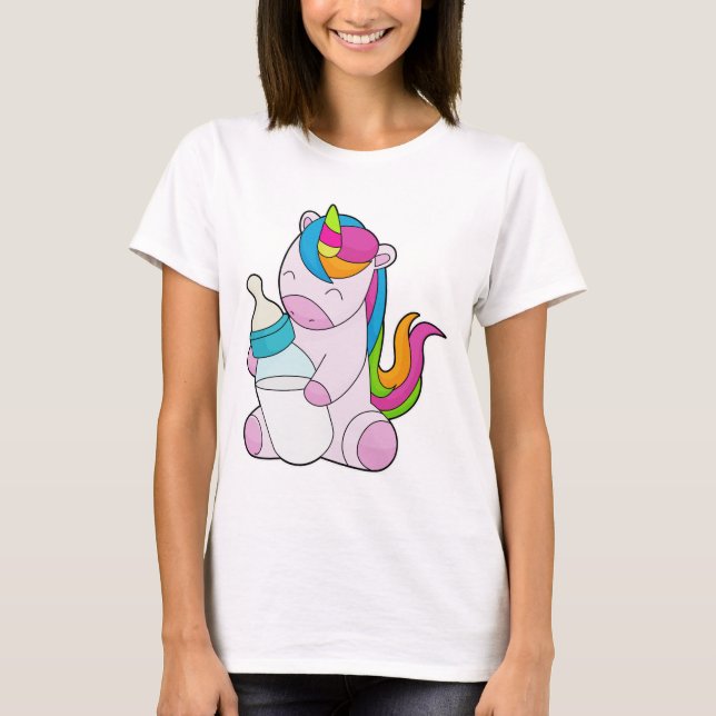 Camiseta Frasco de leite Unicorn (Frente)