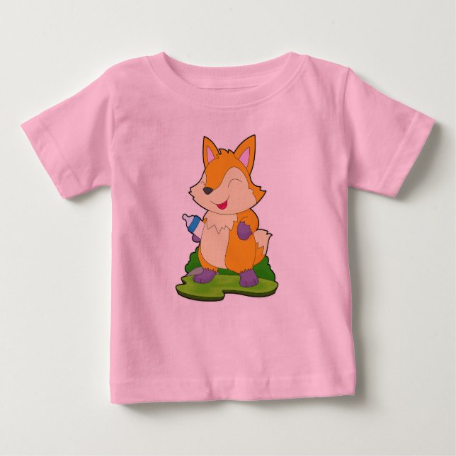 Camiseta Frasco para bebês Leite (Frente)