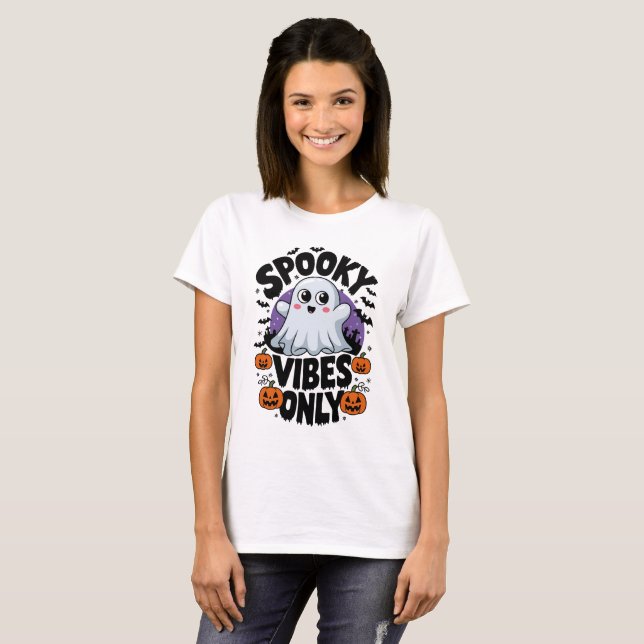 Camiseta frascos assustadores apenas no dia das bruxas (Frente Completa)