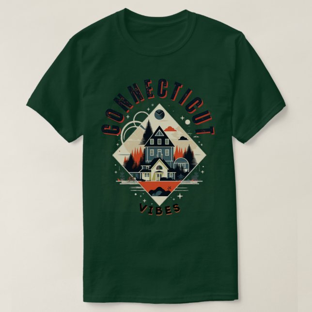 Camiseta Frascos de Connecticut (Frente do Design)