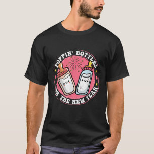Camiseta Frascos De Nicu Poppin Garrafas Para O Ano Novo