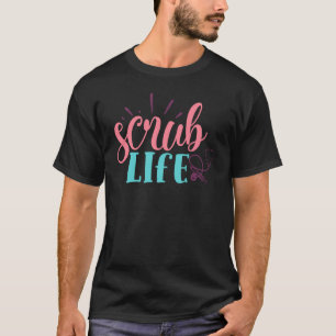 Camiseta Frase de Enfermeira da Vida de Scrub