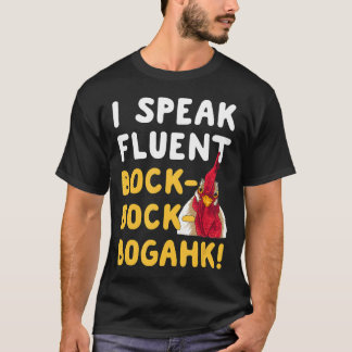 Camiseta Frase de Galinha Falo Correntemente Bock Bock Boga
