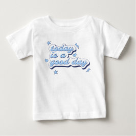 Camiseta Frase de menina Corações Raios Azul