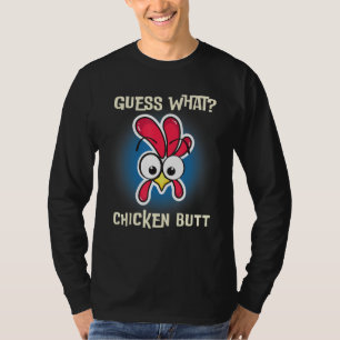 Camiseta Frase Engraçada de Galinha Adivinhe o que é Galo d