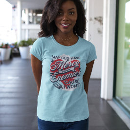 Camiseta Frase Engraçada Retroativa Deus Tem Inimigos Compa