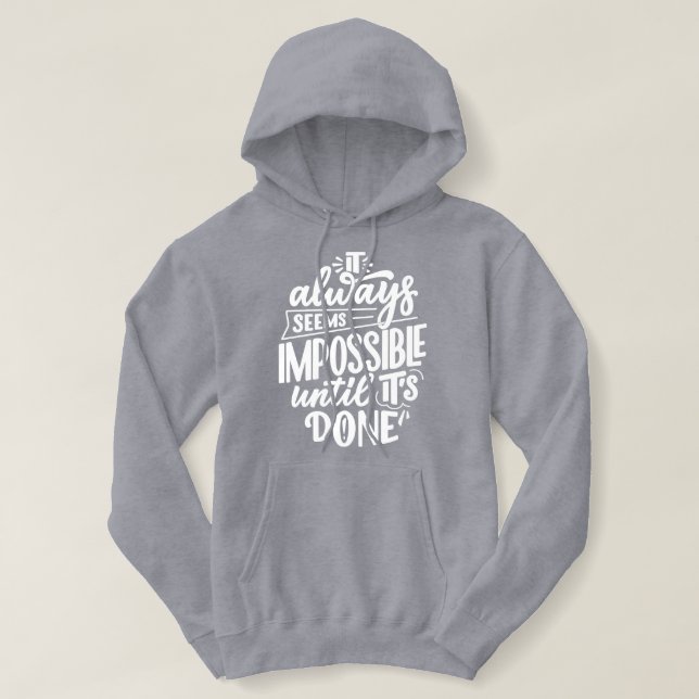 Camiseta Frase Motivativa Diária l Texto fofo cinza branco (Frente do Design)