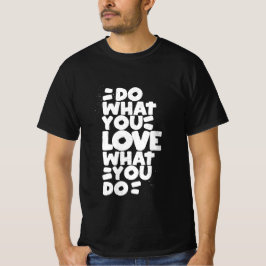 Camiseta Frase Palavras Desenhadas à Mão faça o que você am