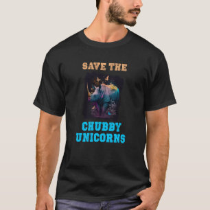 Camiseta Frase Rinoceronte Salve Os Unicórnios Gorduchos Di