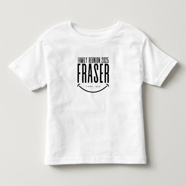 Camiseta Fraser Family Reunion 2025 Design 6 ToddlerT-Shirt (Frente)
