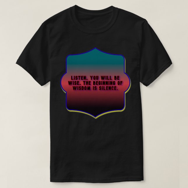 Camiseta Frases interessantes sobre a sabedoria grega (Frente do Design)