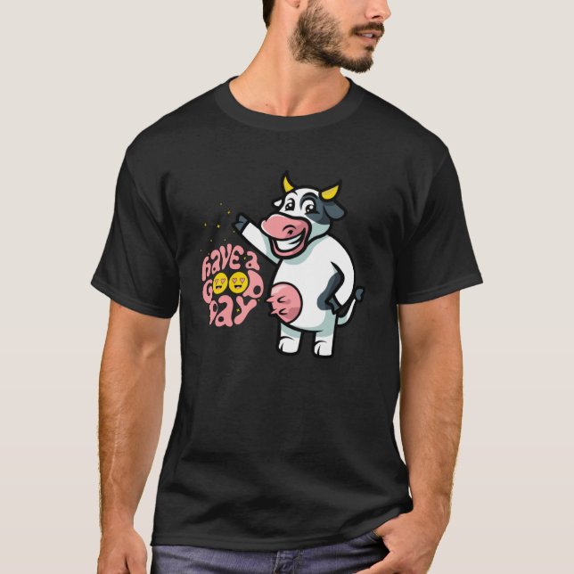 Camiseta frases positivas vaca (Frente)