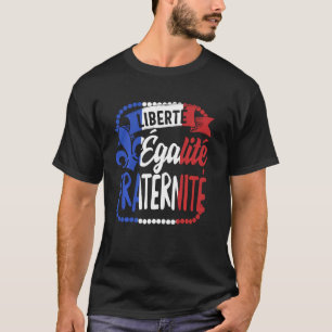 Camiseta Fraternidade da Liberdade Dia da Bastilha Francesa