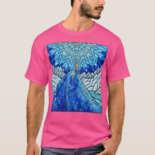 Camiseta Fraturas Congeladas Na Janela De Vidro Estreitado