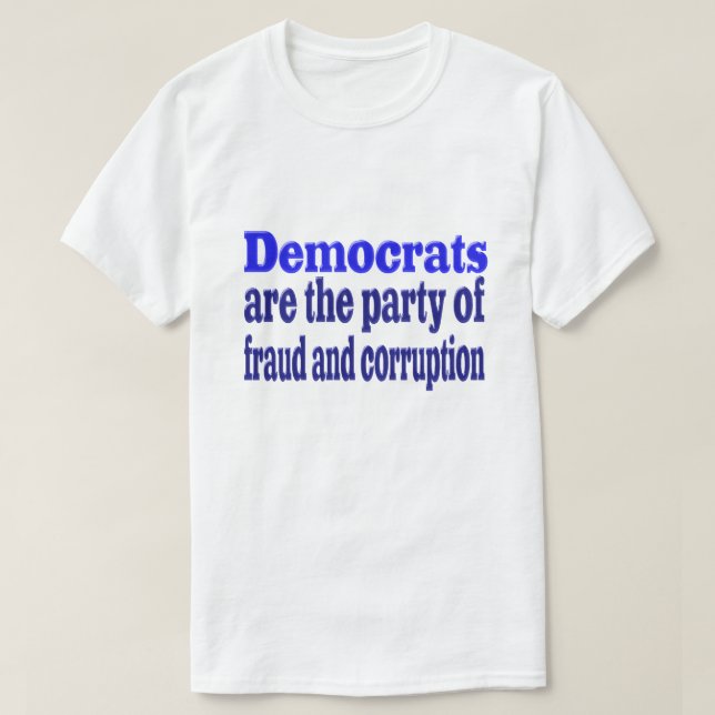 Camiseta Fraude democrata e corrupção (Frente do Design)