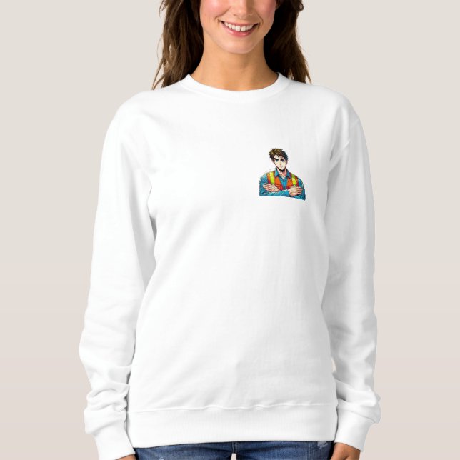 Camiseta Frauen Sweatshirt mit Manga-Sicherheitsfachmann (Frente)