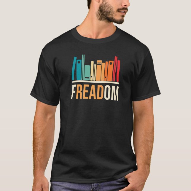 Camiseta Freadom Anti Ban Books Freedom To Read Book  Readi (Frente)