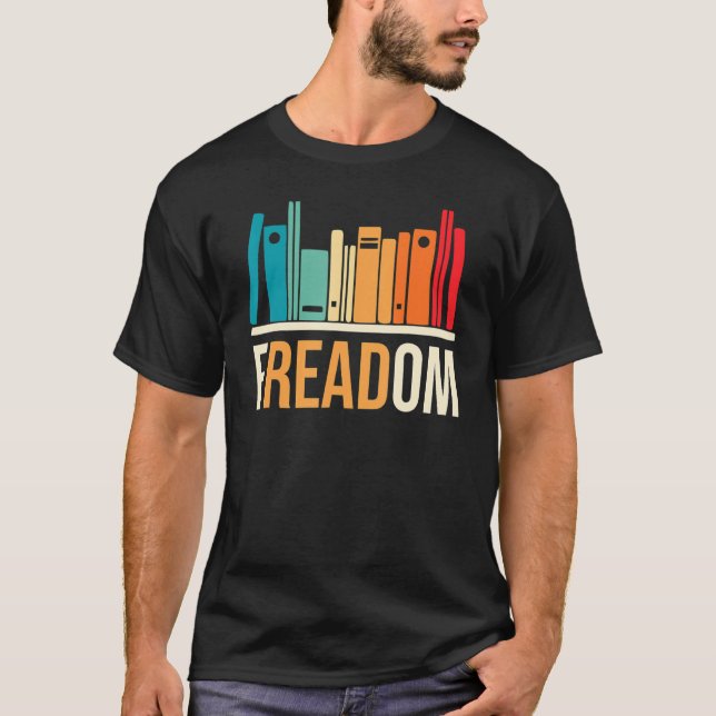 Camiseta Freadom Anti Ban Books Freedom To Read Book  Readi (Frente)