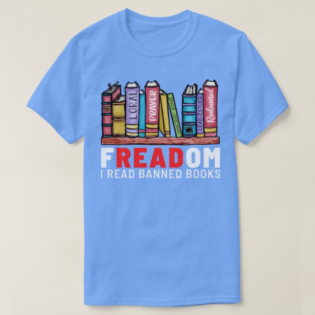 Camiseta Freadom I Lê Livros Banidos 2 (Frente do Design)