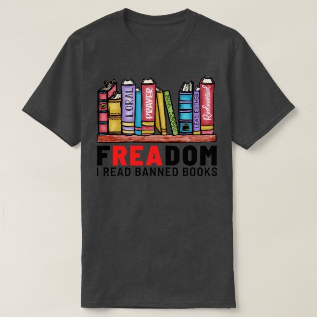 Camiseta Freadom I Lê Livros Banidos 3 (Frente do Design)