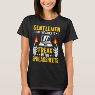 Camiseta Freak In The Sheets cavalheiros Na Planilha