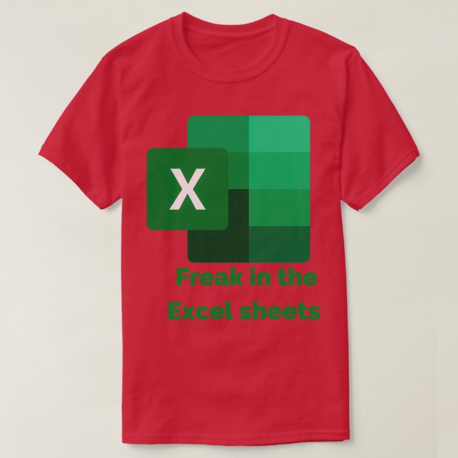 Camiseta Freak nas Folhas do Excel (Frente do Design)