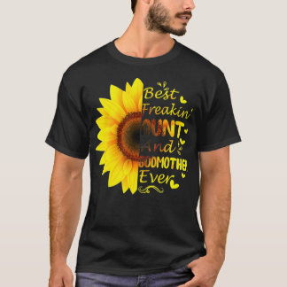 Camiseta Freakin Aunt Godman Ever Sunflower Dia de as mães