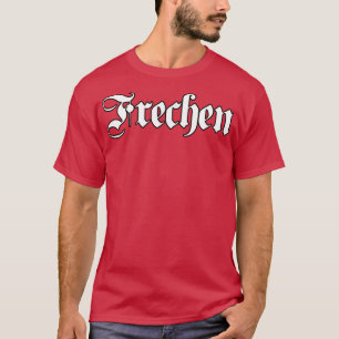 Camiseta Frechen escrita com fonte gótica