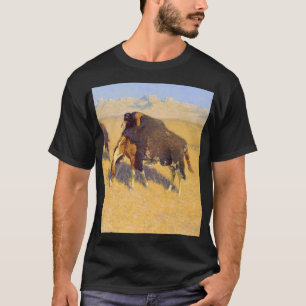 Camiseta Frederic Remington - Indianos Simulando Buffalo
