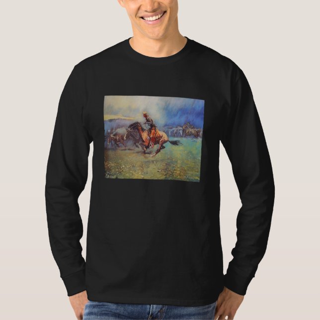 Camiseta Frederic Remington Remington Stampede (Frente)
