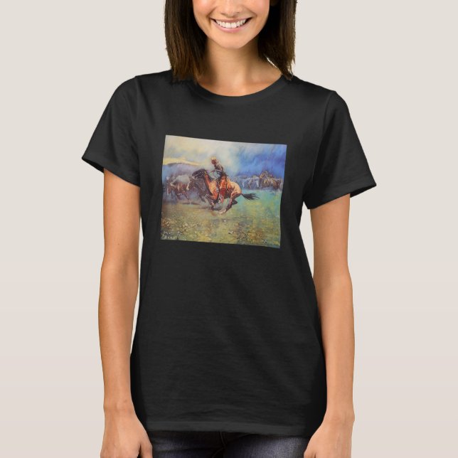 Camiseta Frederic Remington Remington Stampede (Frente)