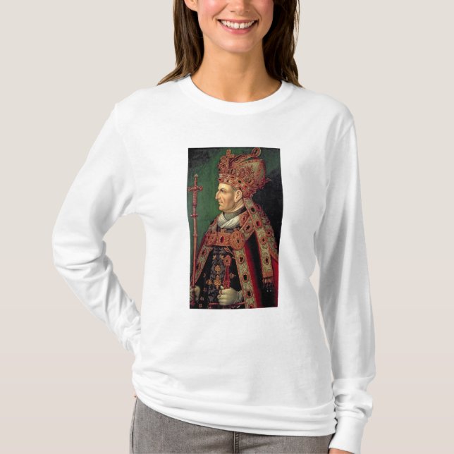 Camiseta Frederick III do imperador romano santamente de (Frente)