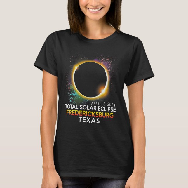 Camiseta Fredericksburg Texas Totality Total Solar Eclipse (Frente)