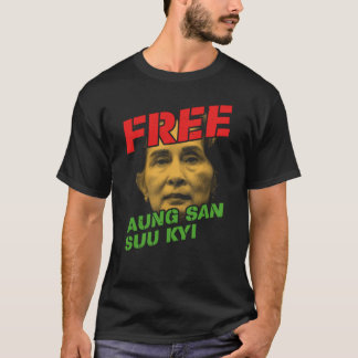Camiseta Free Aung San Suu Kyi Salva Myanmar Não A Militare