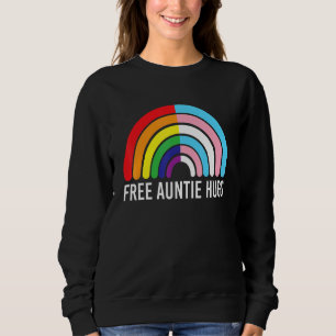 Camiseta Free Auntie Hugs Rainbow Transgender Flag Lgbtq Ga